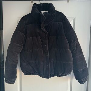 DKNY Velour Puffer Jacket